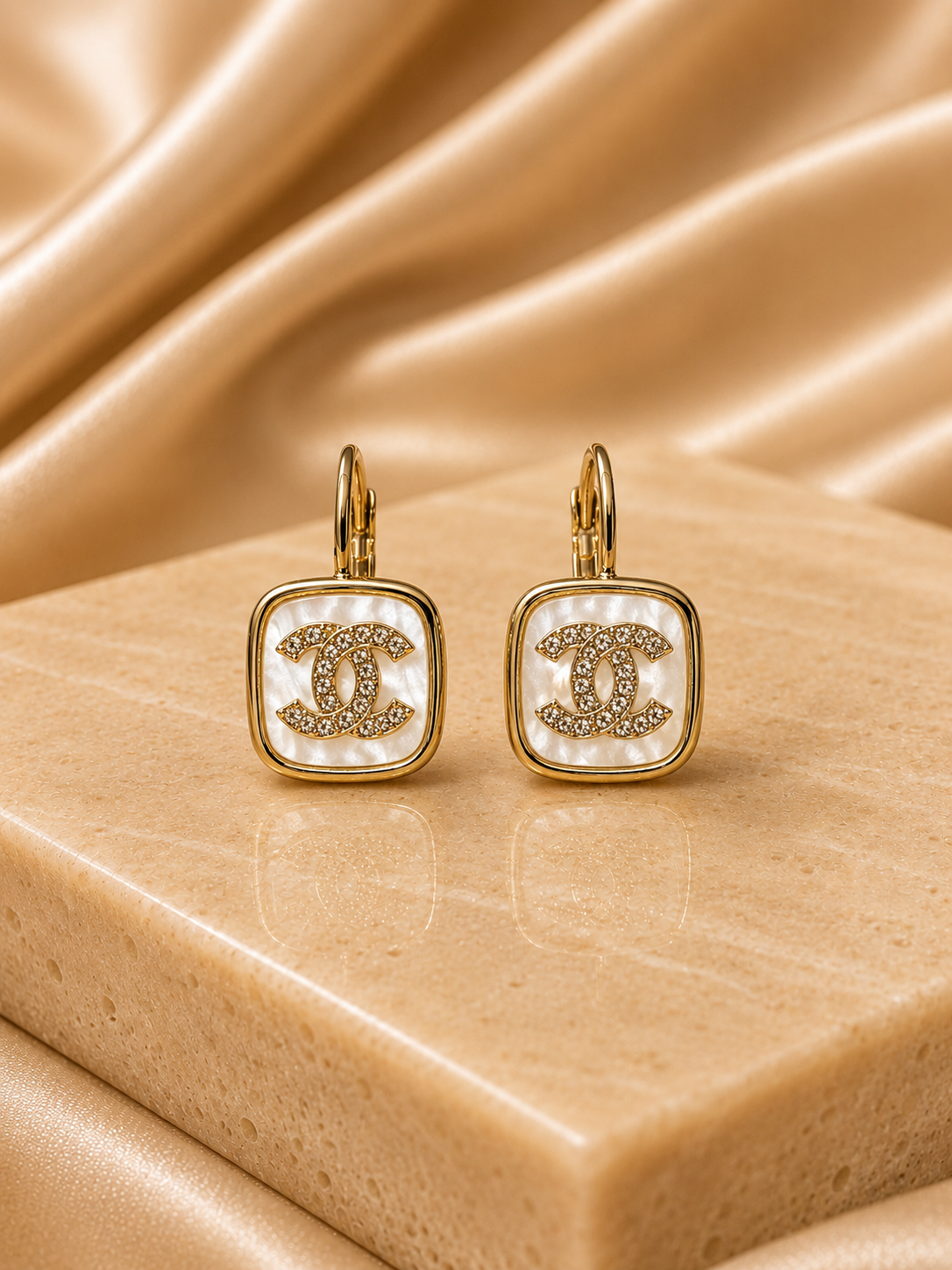 Luxe Pearl Monogram Drop Earrings