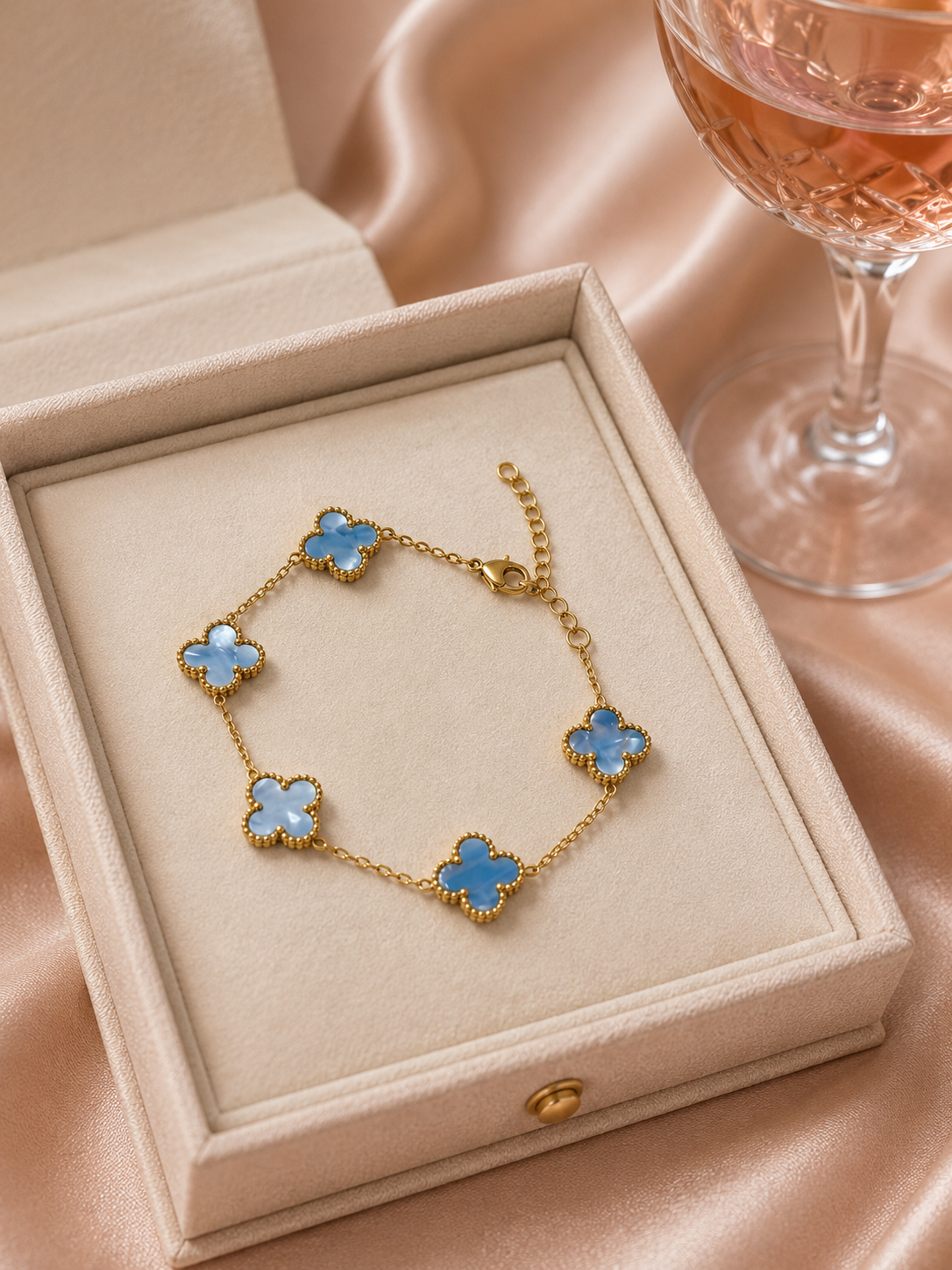 Azure Clover Bracelet