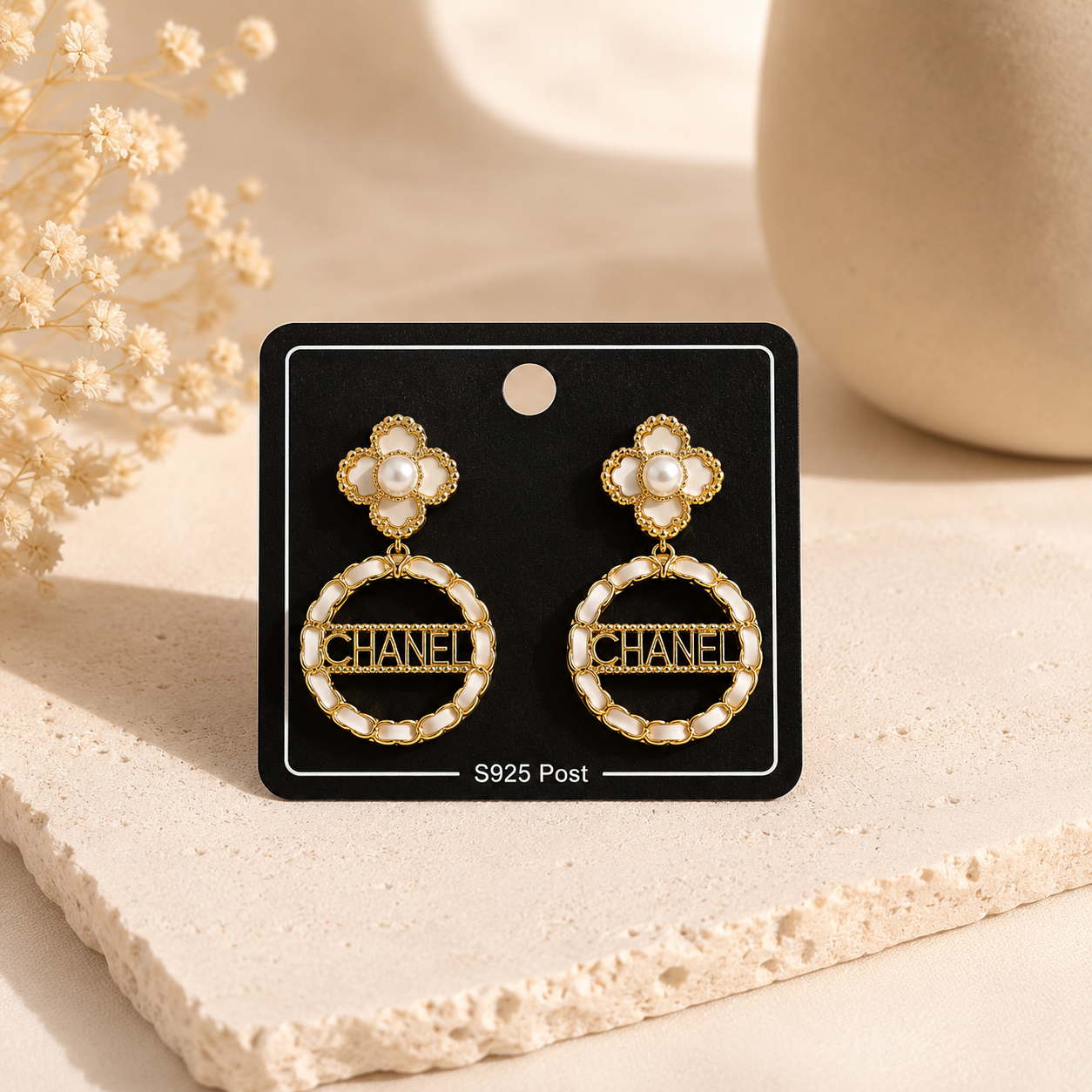 Vintage Pearl Bloom Statement Earrings