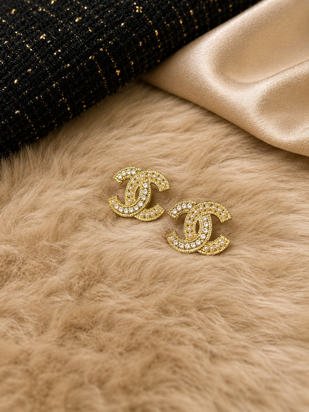 Luxe Signature Crystal Stud Earrings