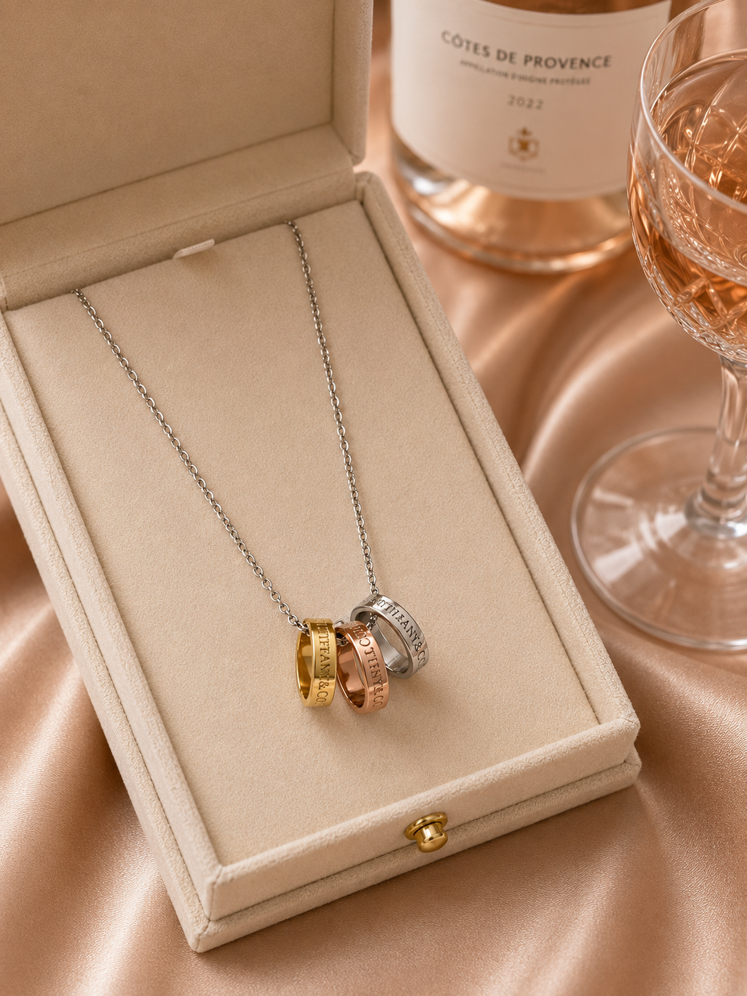 Trinity Ring Pendant Necklace