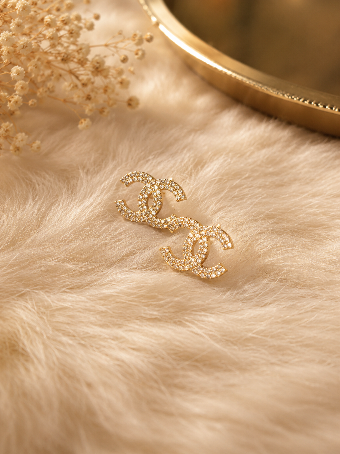 Luxe Signature Crystal Stud Earrings