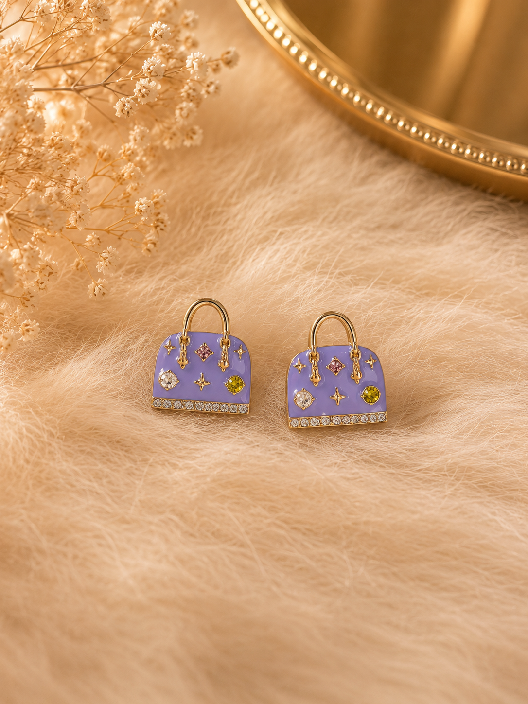 Mini Luxe Handbag Stud Earrings