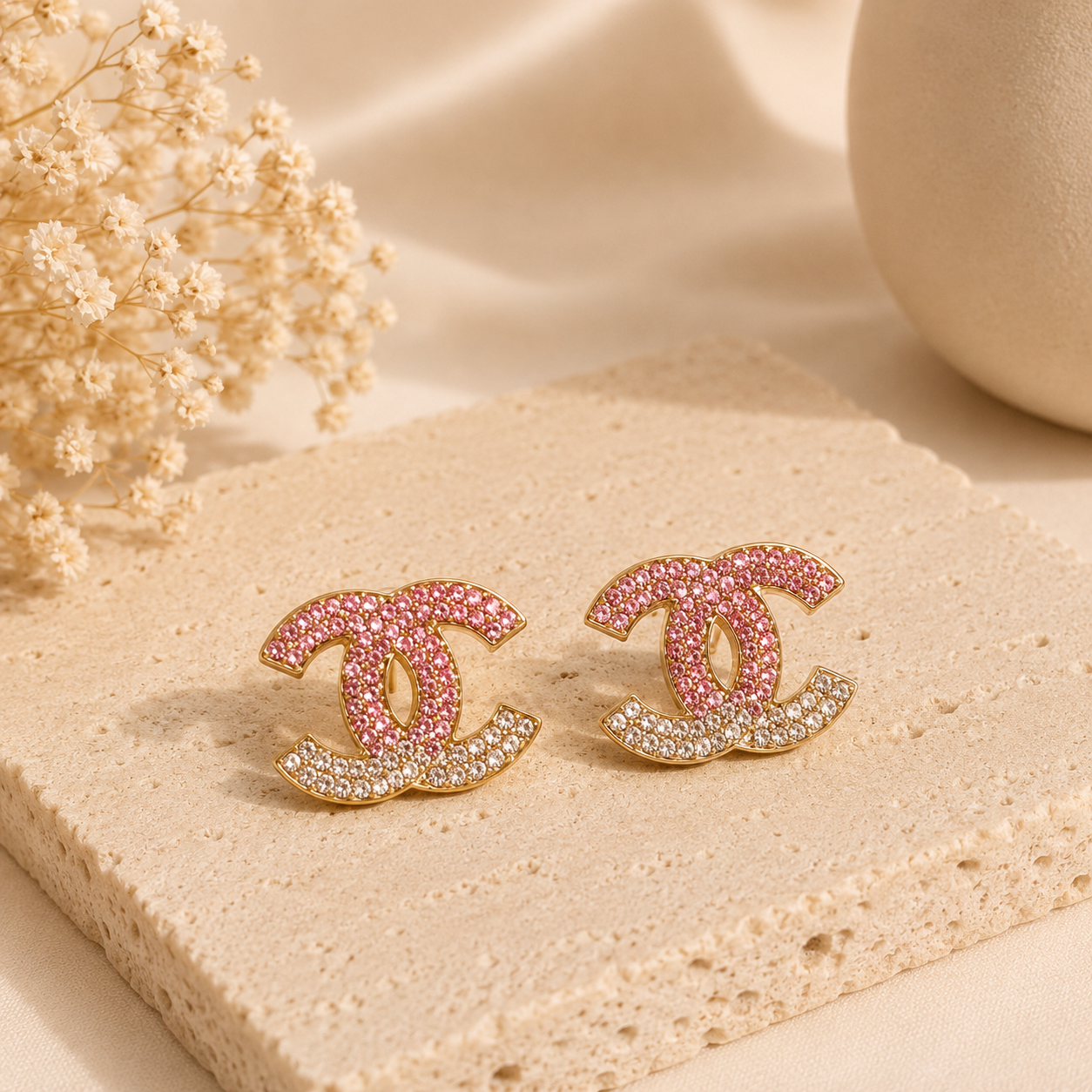 Luxe Signature Crystal Stud Earrings