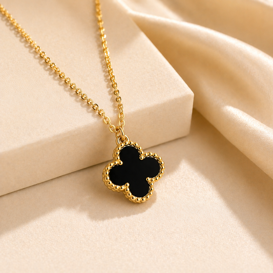 Midnight Clover Necklace